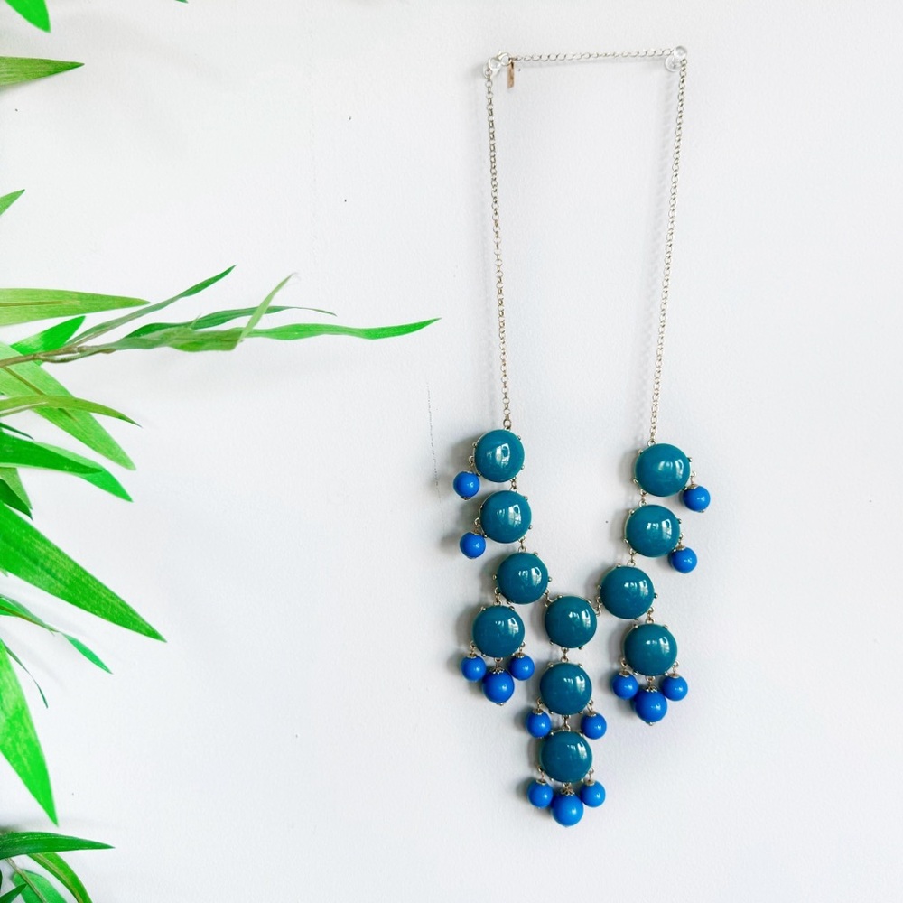 BaubleBar Two-tone Bib Bubble Statement Necklace in Blue